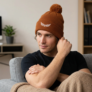Gorro de Punto Unisex con Pompón, Color Sólido, Cálido para Invierno, Estilo Casual para Adultos, Circunferencia de Cabeza 56-58CM - Product Image 3