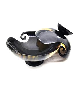 Bol en corne de fil fait à la main et fournitures de couture en fil grand bol en corne en corne véritable | Crochet à tricoter idéal - Product Image 1