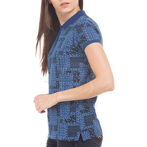 Polo imprimé pour femme de haute qualité en coton doux, style urbain - Product Image 2