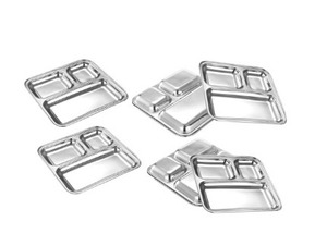 Plato Cuadrado de Acero Inoxidable 3 en 1 con 3 Compartimentos, Ecológico, Gran Demanda, en Oferta, Ideal para Regalo - Product Image 6