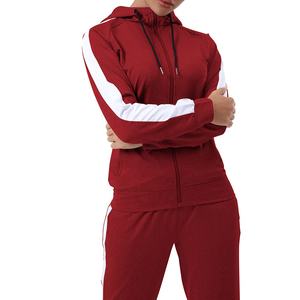 ชุดวอร์มมีซิปสำหรับผู้หญิงชุดวอร์มผ้าสองชิ้นสวมใส่สบายและมีน้ำหนักมาก - Product Image 4