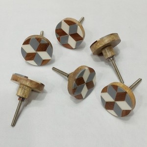 Classic Detachable Wooden <b>Drawer</b> Knob Indian Door Handles for Home Furniture Kitchen Bedroom Hotel Living Room School - Product Image 3