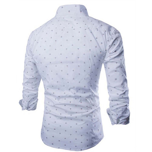 Prix de gros Chemise boutonnée Nouveaux hommes élégants de luxe Chemise boutonnée à manches longues Slim Fit Dernier design Chemise boutonnée - Product Image 4