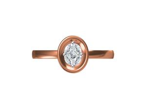 Bague de fiançailles en diamant plaqué or rose 14 carats de qualité supérieure Design élégant pour anniversaire de mariage Prix bon marché IGI - Product Image 5