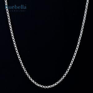 Venta caliente 925 Plata 3mm 14K Chapado en oro Cadena de cable redondo para hombres Collares Premium - Product Image 2