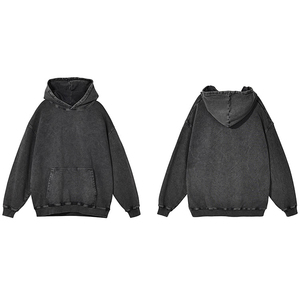 Sudadera con Capucha Oversize de Felpa Sólida con Lavado Ácido, Personalizada, 100% Algodón, con Estampado Serigrafiado para Invierno - Product Image 6