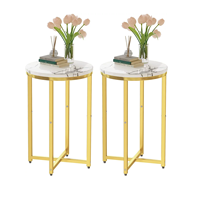 Dessus de table en marbre naturel de designer pour le salon Accessoires de décoration pour la maison en marbre laiton avec produit en vente