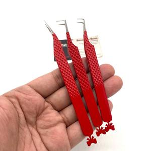 Pinzas Delgadas de 90 Grados de Acero Inoxidable para Pestañas, Impresión de Logotipo Personalizada, Punta Delgada, Herramienta de Belleza al por Mayor - Product Image 6