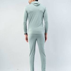 Chándal clásico para hombre con chaqueta con cremallera y pantalones de Jogger Chándal cómodo e informal para hombres Uso diario - Product Image 3