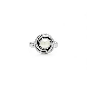 Round Genuine Pearl Gemstone Bezel Setting 925 Sterling Silver Dainty Birthstone Ring Fine Jewelry Handmade Rings Manufacturer - Product Image 5