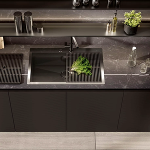 ตู้ครัวสไตล์โมเดิร์นแบบกำหนดเองของ JY Project ผลิตจากแผ่นไม้ปาร์ติเคิลบอร์ด ตู้ครัวหรูหราพร้อมอุปกรณ์จัดเก็บ - Product Image 2