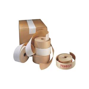 Sellado de cartón de goma acrílica fuerte sensible a la presión activado por agua de cinta de papel Kraft de una cara respetuoso con el medio ambiente personalizado - Product Image 5