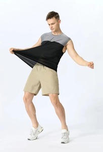 เสื้อแขนกุดมีฮู้ดสำหรับผู้ชาย, เสื้อแขนกุดมีฮู้ดคอตตอนสวมใส่สบายสำหรับใช้ในโรงยิมเสื้อผ้ากีฬา - Product Image 5