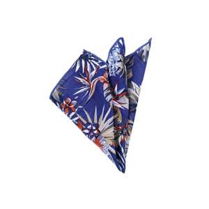 Pañuelo de bolsillo de viscosa natural floral tropical azul - Product Image 1