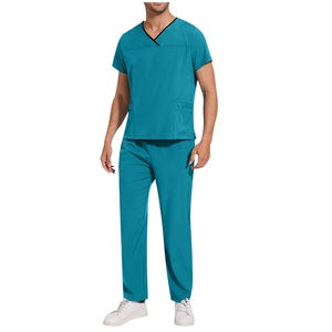 Elegante con cuello en V Enfermera Scrubs Uniforme Set Hospital Jogger con tela de lona Médico Scrub Tamaño - Product Image 5