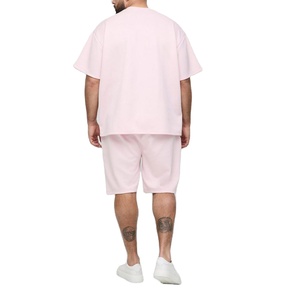 Men's Summer Casual Two Piece Set Plain T-Shirt & Shorts Custom Logo Ready Lightweight Summer Outfit Two Piece Set 2026 - Product Image 3