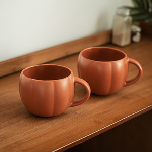 Recién llegado, tazas de cerámica bonitas con taza de calabaza, se pueden personalizar tazas para beber de gran capacidad - Product Image 3