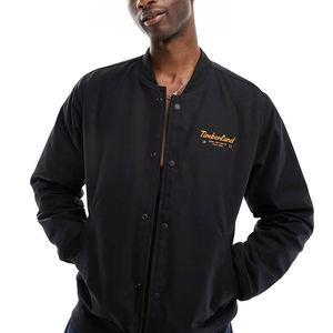 Chaqueta universitaria de estilo Letterman de béisbol de invierno de alta calidad, Mangas de cuero bordadas personalizadas para hombres y mujeres con cuello levantado - Product Image 1