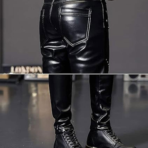 Best Price With <b>Real</b> 100% Genuine <b>Men</b> Leather Pants Top Quality Best Design <b>Black</b> Color Leather Pants for Sale Made <b>in</b> Pakistan - Product Image 6