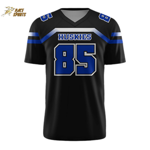 Américain OEM Noir Haute Qualité Personnalisé Football Fan Jersey Nouveau Style Tackle Twill Numbers Football Jersey - Product Image 1