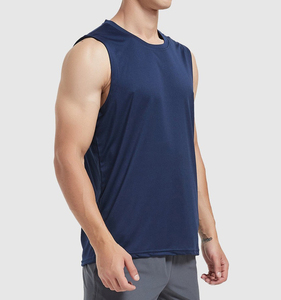 Custom Men's Casual Cotton Tank Tops Quick Dry Sleeveless T-Shirt High Quantity and Low Price - Product Image 2