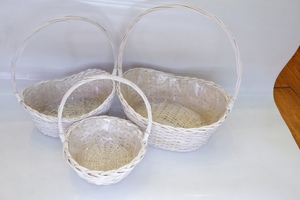 Cesta de bambú blanca, cesta tejida colorida de alta calidad, varios usos, hecha de Vietnam - Product Image 6