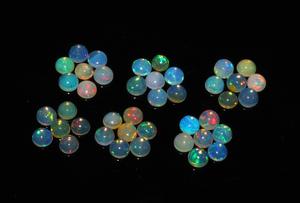 41 Piece 5mm Round Ethiopian Opal Natural Loose Gemstones Lot for Sale - Product Image 3