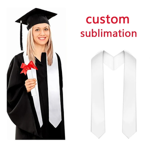 Étole de graduation en satin 100 % polyester de haute qualité 2025 – Confortable, durable, respirante, avec logo personnalisé pour uniformes scolaires - Product Image 2