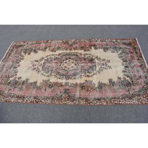 พรมขนแกะสีน้ำตาลเบจแบบดั้งเดิมขนาด3.7x6.9ฟุตงานเย็บปะแบบตุรกีคลาสสิกงานเย็บปะทรงสี่เหลี่ยมผืนผ้าสำหรับโถงทางเดิน4เมตร - Product Image 3