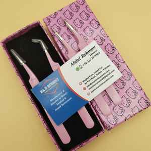 แหนบต่อขนตาทำจากสเตนเลสสตีลทนทานสำหรับขนตาแบบเฮลโลคิตตี้โรสโกลด์ - Product Image 5