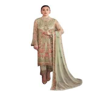 Ramsha เชฟรอนชุดสูท3ชิ้นสำหรับผู้หญิง, ชุดสูทอินเดียและสไตล์ปากีสถานสำหรับงานแต่งงานและงานปาร์ตี้ - Product Image 1