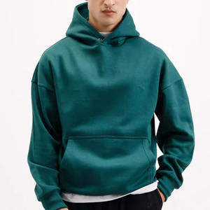 Sweat à capuche en molleton 100% coton personnalisable pour homme, motif uni, lourd, pull-over, capuche oversize, hiver - Product Image 1