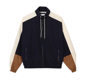 Chaqueta cortavientos con forro de malla al por mayor de calidad superior para hombre, chaqueta impermeable transpirable de secado rápido con bloque de Color de talla grande - Product Image 1