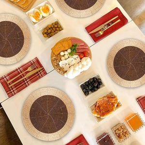 Handcrafted <b>Round</b> Beaded <b>Placemats</b> for Dining Table Wedding Christmas Decoration Family Gathering Parties - Product Image 6