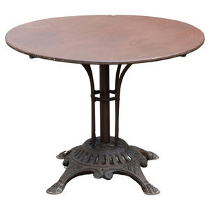 High Quality Grade Round <b>White</b> Marble Top <b>Coffee</b> <b>Table</b> With Black Iron Base Indoor Bistro Pub <b>Table</b> Furniture Affordable Price - Product Image 4