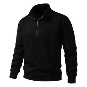Blouson Homme en Cuir PU à Demi-Zip Imperméable Réversible Printemps Automne Hiver Coupe Ample Décontractée Imprimé Toile - Product Image 2
