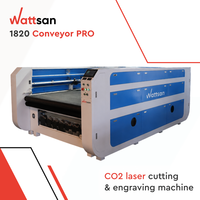 Cortadora Láser Wattsan 1820 Conveyor PRO para Corte y Grabado de Tela y Cuero, Máquina Láser de CO2