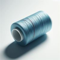 Fil à coudre teint 100 % coton de qualité supérieure, bleu, 12S/4 torsadé, fabriqué au Népal, certifié ISO, vente en gros, le meilleur de l'Himalaya BH-TH-01