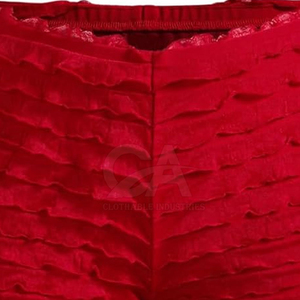 Venta caliente último diseño de buena calidad volantes pantalones cortos Color personalizado High Street mujeres pantalones cortos bajo MOQ volantes pantalones cortos - Product Image 6