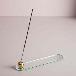 Porta Incienso Minimalista en Forma de S de Latón, Moderno Soporte de Metal para Varillas de Incienso, Quemador Curvo de Escritorio, Accesorio Decorativo para Aromas - Product Image 2