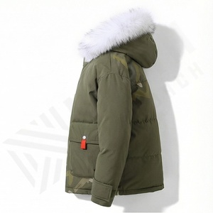 Veste d'hiver pour homme, imperméable, à capuche, parka, décontractée, élégante, vêtements d'extérieur chauds et isolés, vêtements pour adolescents - Product Image 3