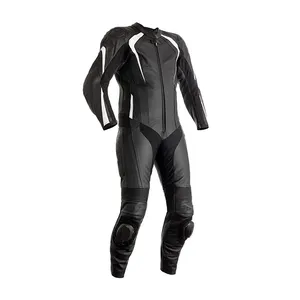 Costume de course complet en cuir perforé avec protection certifiée CE, costume de course en cuir de vache résistant à l'abrasion