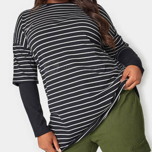 Camiseta Deportiva de Verano de Algodón de Doble Capa para Mujer, Talla XL, Casual, Manga Larga, Transpirable, Cómoda, Elegante y Ajustada - Product Image 3