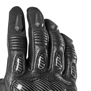 Guantes de motocicleta de cuero genuino blanco para hombres y mujeres Rojo Negro Racing Road Moto Ignífugo para uso en verano e invierno - Product Image 5