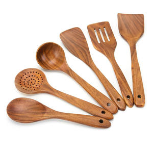 Accesorios de cocina, espátulas de madera, herramientas de cocina más baratas, los mejores utensilios de espátula de madera para sartén, juego de utensilios de cocina - Product Image 6