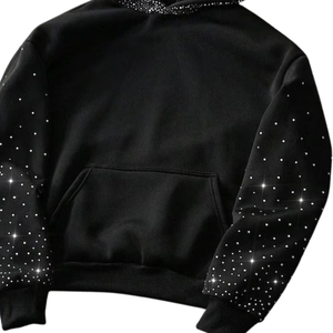 Luxury Rhinestone Crystal Bling Sparkle Diamond <b>Hoodie</b> <b>for</b> <b>Men</b> Women Autumn Cotton <b>Oversized</b> Streetwear Hip Hop Fashion Pullover - Product Image 4