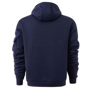 Sudaderas con Capucha de Algodón de Alta Calidad para Hombre, con Cierre de Cremallera de un Cuarto, Diseño Estampado, Gruesas - Product Image 6