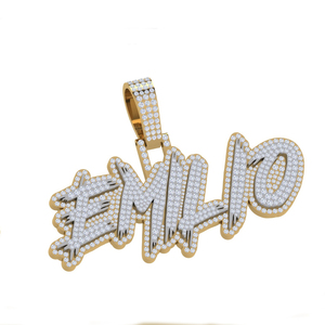 Impresionante 14K oro Moissanite colgante encanto E Color corte brillante VVS2 alta claridad Unisex fiesta Joyería Al por mayor estilo Hip Hop - Product Image 1