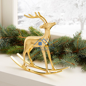 Ensemble de 3 sculptures de cerfs debout pour la décoration de table, nouvelle arrivée, sculpture de renne en aluminium pour la décoration de table, décoration de la maison - Product Image 6