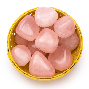 หินโรสควอตซ์ธรรมชาติคริสตัลขัดเงาแกะสลักฮวงจุ้ยสำหรับทำเครื่องประดับและตกแต่งบ้าน - Product Image 1